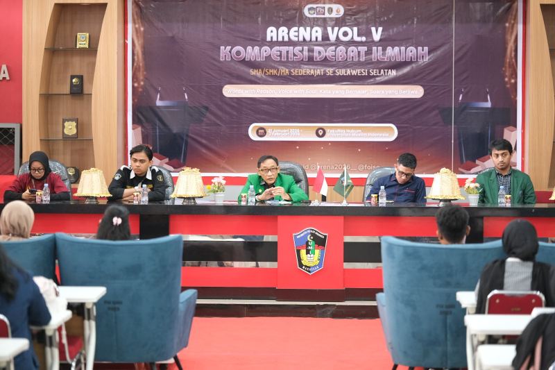 FOISC FH UMI Gelar Arena Vol. V, Dorong Prestasi dan Aspirasi Debat Ilmiah Pelajar Sulsel