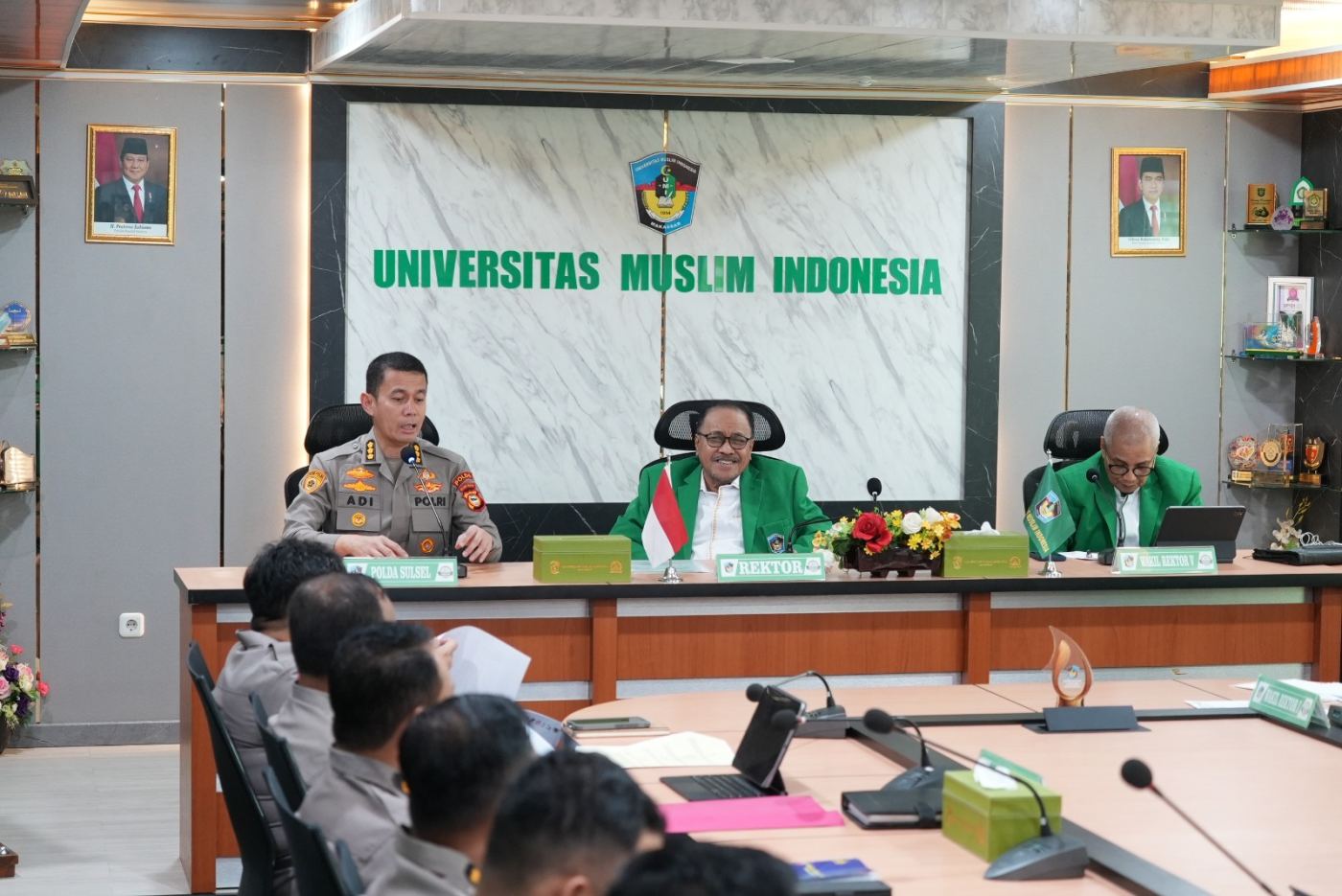 Silaturahmi Karo SDM Polda Sulsel dan Rektor UMI, Bahas Kerjasama Pusat Studi Kepolisian dan Rekruitmen Polri