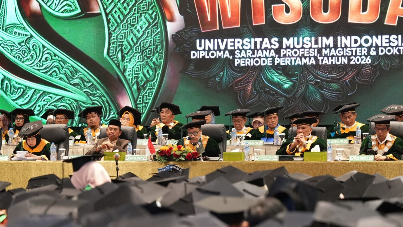 Wisuda Hari Pertama Periode I 2026, Rektor UMI Tegaskan Lulusan sebagai Agen Perubahan dan Penguat Masa Depan Bangsa