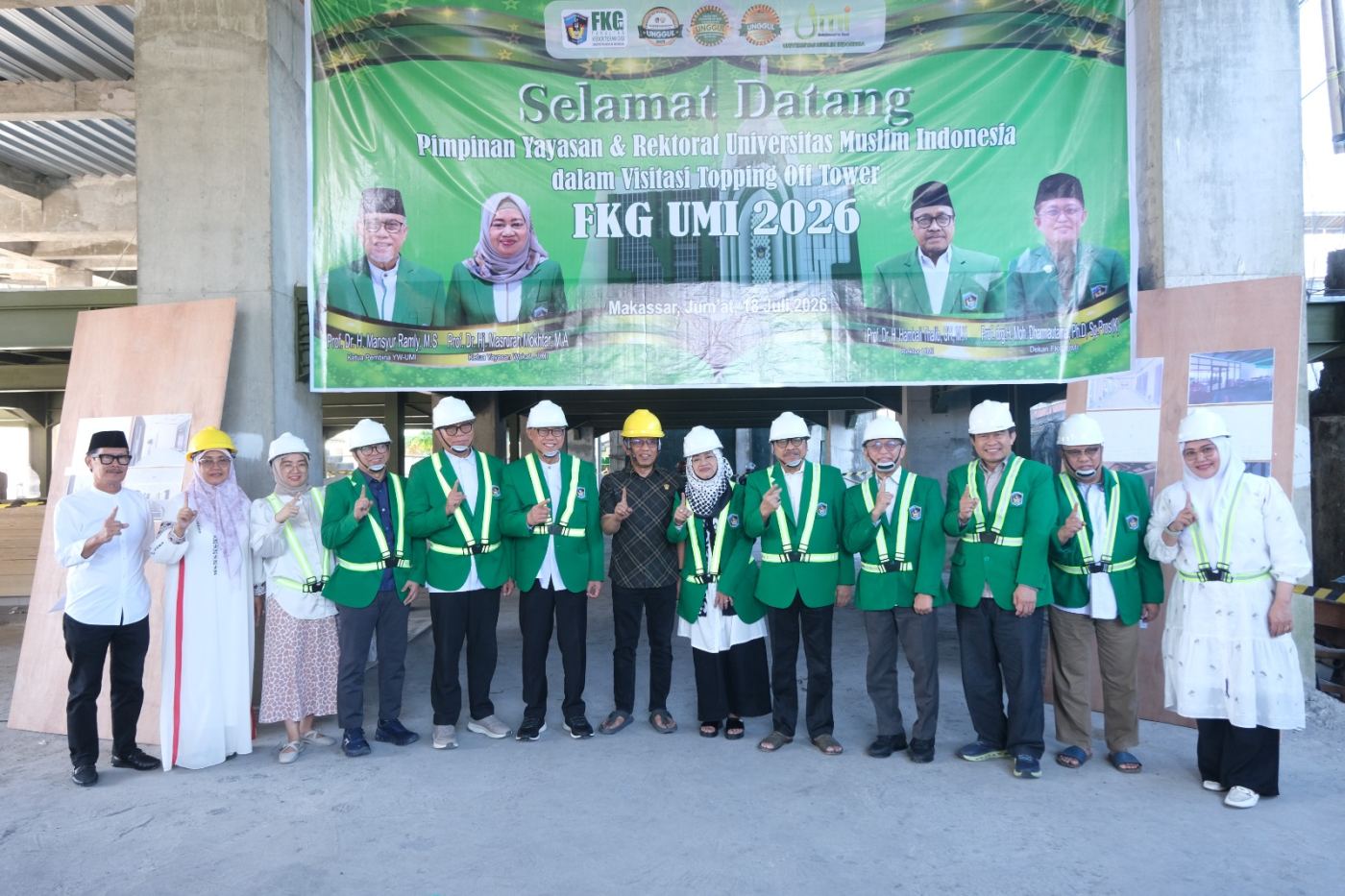 Topping Off Tower FKG UMI 2026 Diwarnai Zikir dan Doa Bersama